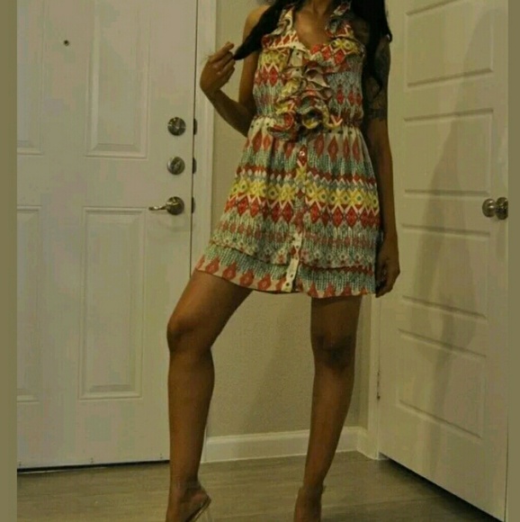 Hot and Delicious NWTS Colorful Dress SZ M - Picture 3 of 3